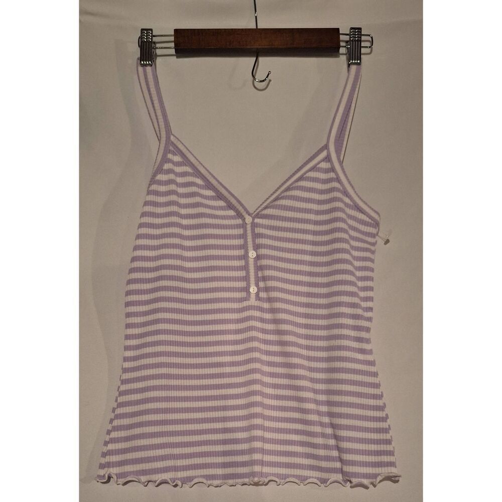 Vero Moda Womens Aria Stripe Ribbed V Neck Camisole Size‎ Medium NWOT